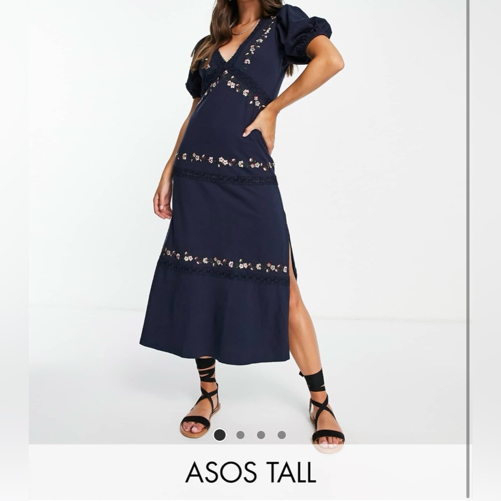 Tall Navy Floral Dress✨